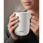 Ember Smart Mug with Sliding Lid, 14 oz Laser Engraving - White - Photo 5