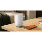 Ember Smart Mug with Sliding Lid, 14 oz Laser Engraving - White - Photo 7