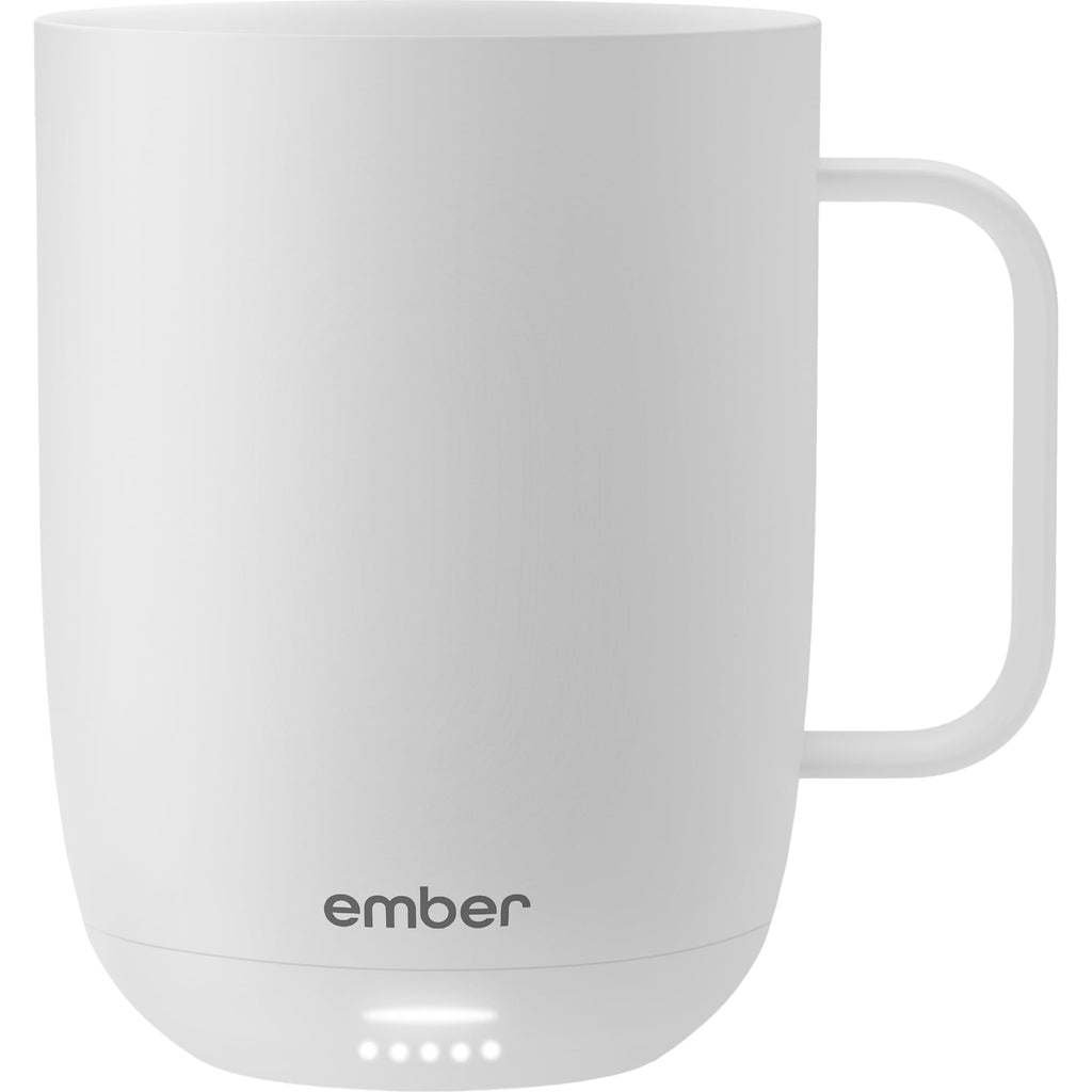 Ember Smart Mug with Sliding Lid, 14 oz Laser Engraving - White - Photo 8