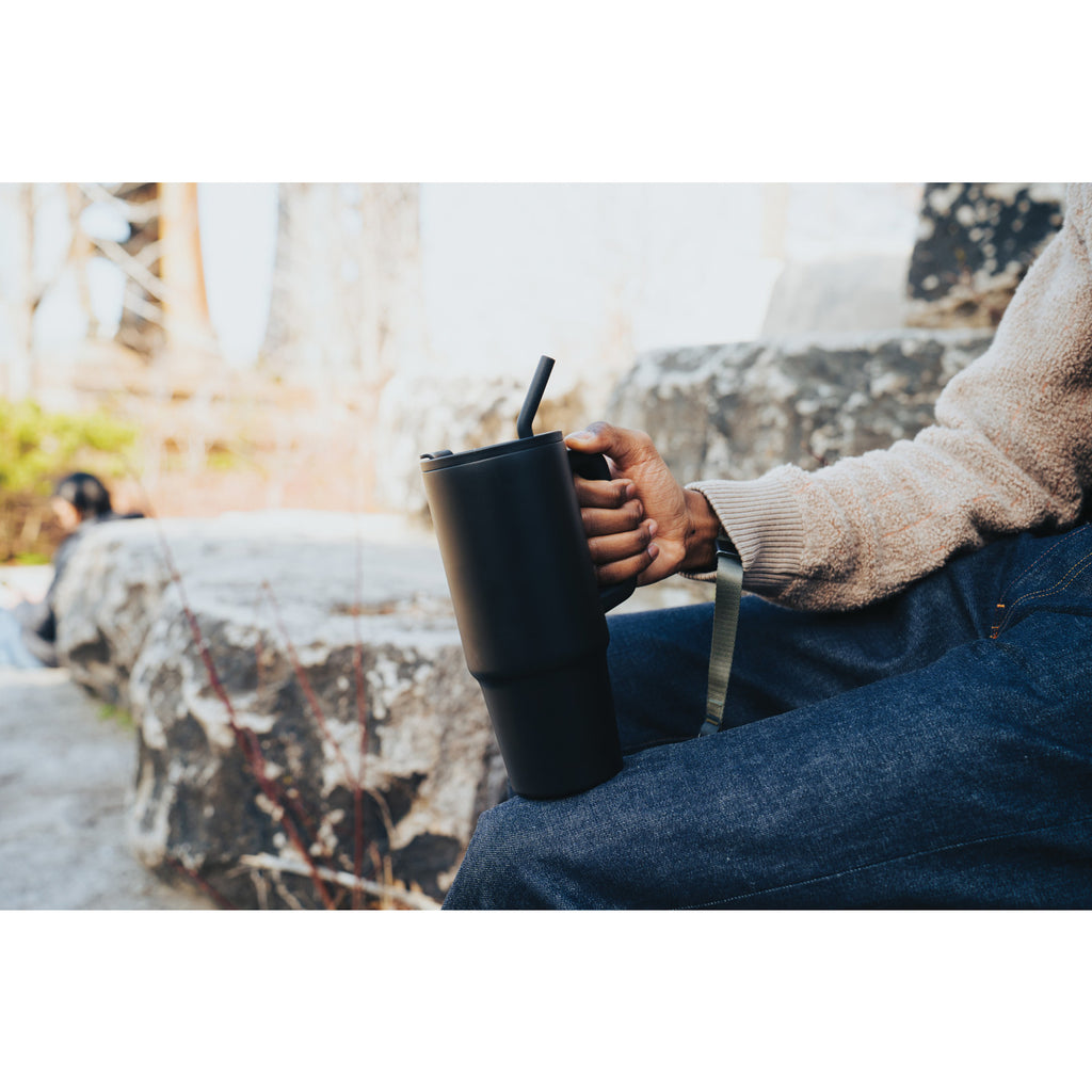 Embrace Recycled Stainless Steel Tumbler, 900 ml - Black - View 11