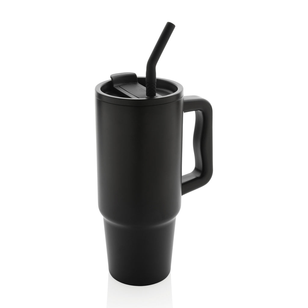 Embrace Recycled Stainless Steel Tumbler, 900 ml - Black - View 5