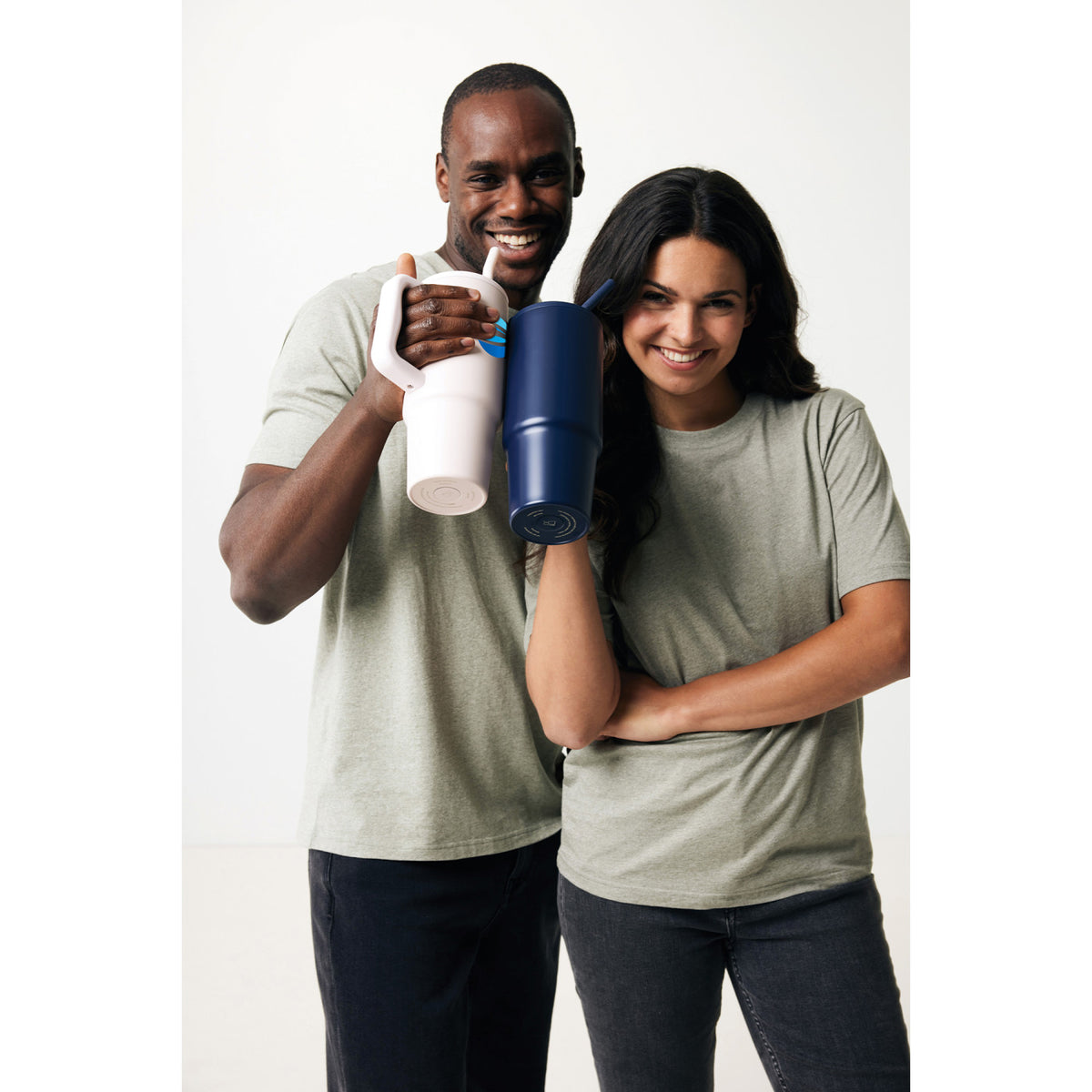 Embrace Recycled Stainless Steel Tumbler, 900 ml - Navy - View 10
