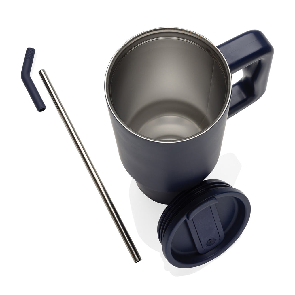 Embrace Recycled Stainless Steel Tumbler, 900 ml - Navy - View 8