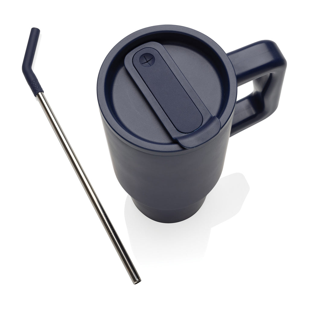 Embrace Recycled Stainless Steel Tumbler, 900 ml - Navy - View 9