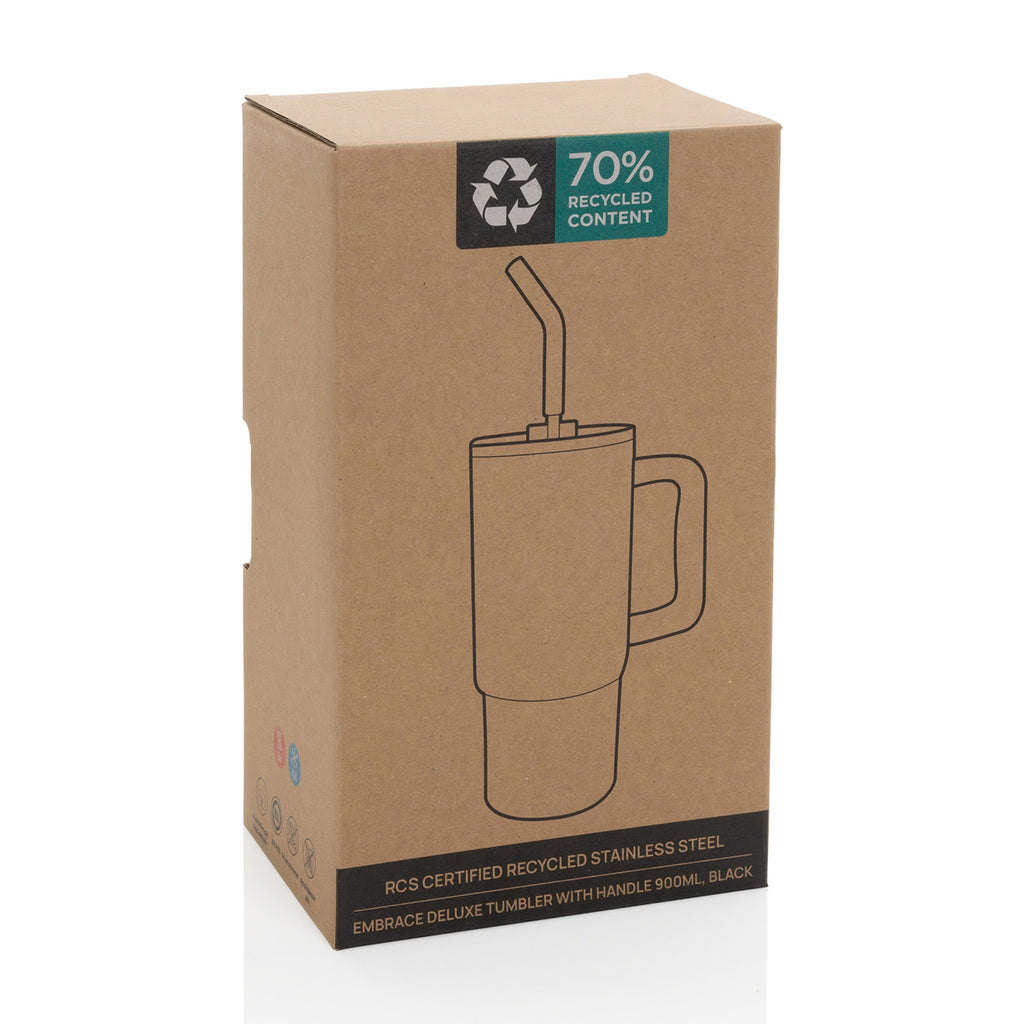 Embrace Recycled Stainless Steel Tumbler, 900 ml - White - View 11