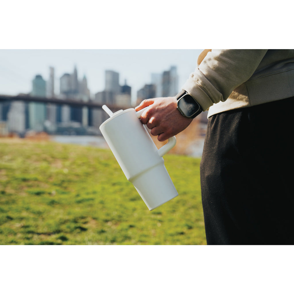 Embrace Recycled Stainless Steel Tumbler, 900 ml - White - View 13