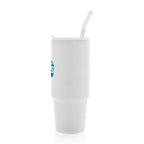 Embrace Recycled Stainless Steel Tumbler, 900 ml - White - View 6