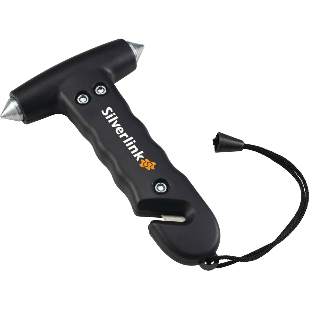 Emergency Car Hammer with Seatbelt Cutter - Black - Front