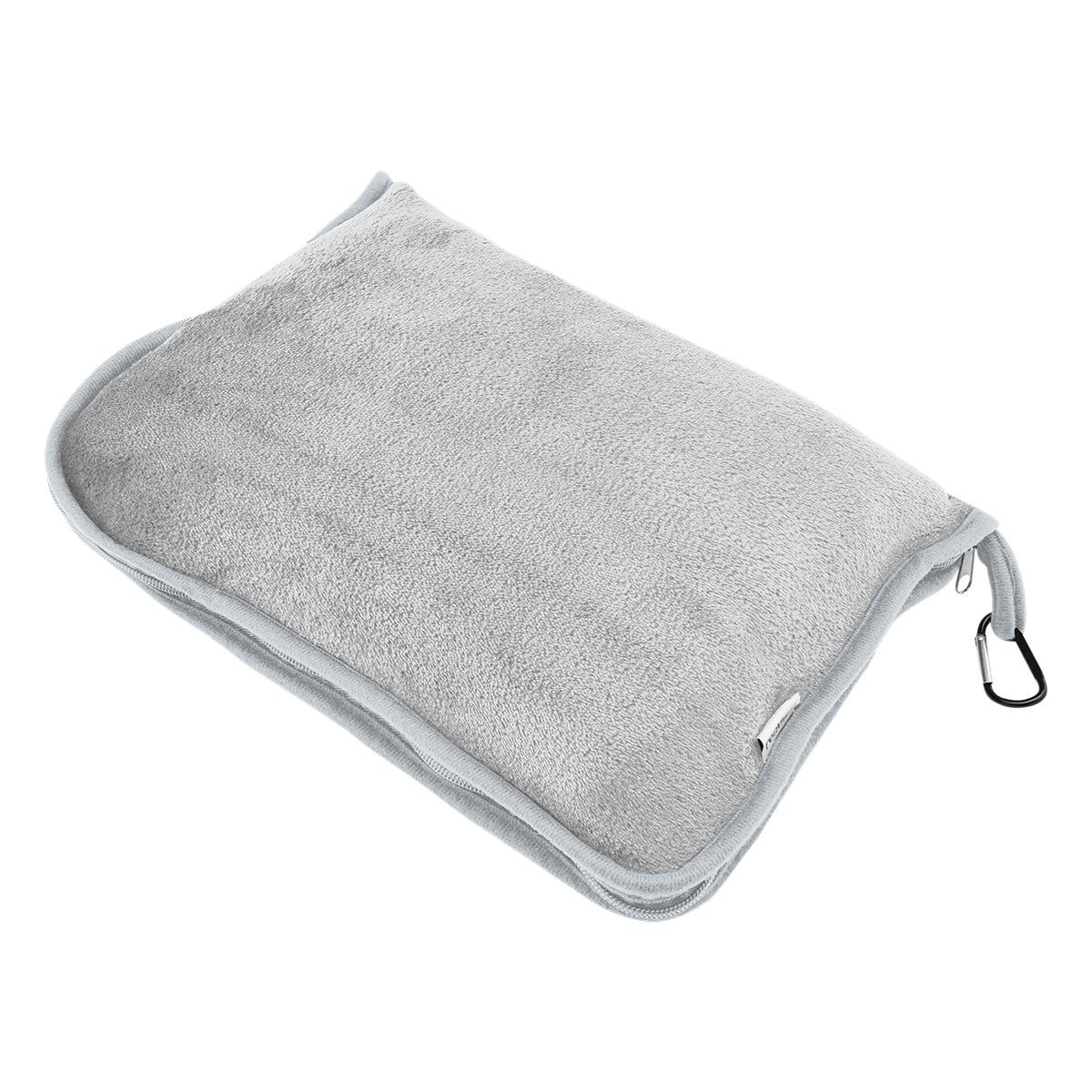 En Route Travel Blanket with Pillow Pouch - Gray - Angle