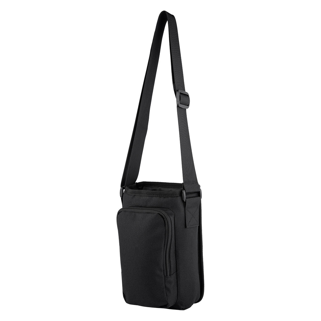 Endurance Drawstring Bottle Bag, Magnetic - Black - Angle