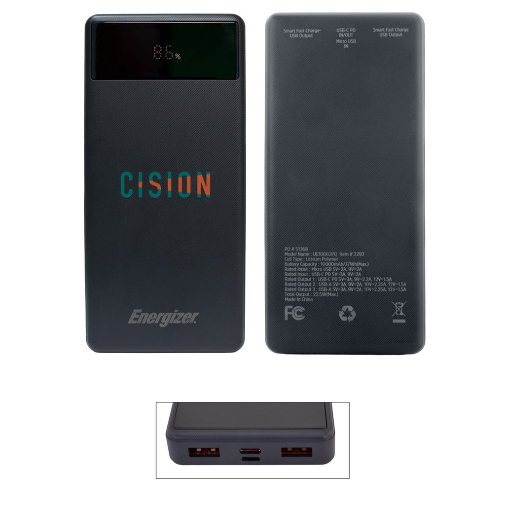 Energizer PD Power Bank, 10,000 mAh