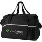 Energy Sport Duffel Bag, 17 Inches Embroidery - Black - Front