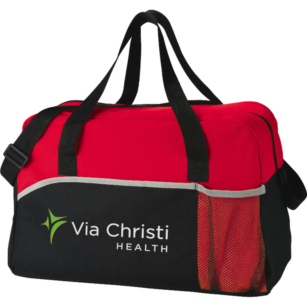 Energy Sport Duffel Bag, 17 Inches - RED - Front