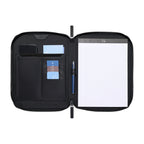 Envoy Executive Zip Padfolio in Top Grain Leather Debossing - Black - View 2