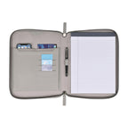 Envoy Executive Zip Padfolio in Top Grain Leather Debossing - Taupe - View 3
