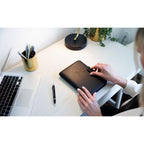 Envoy Junior Leather Padfolio with Magnetic Close - Black - View 9