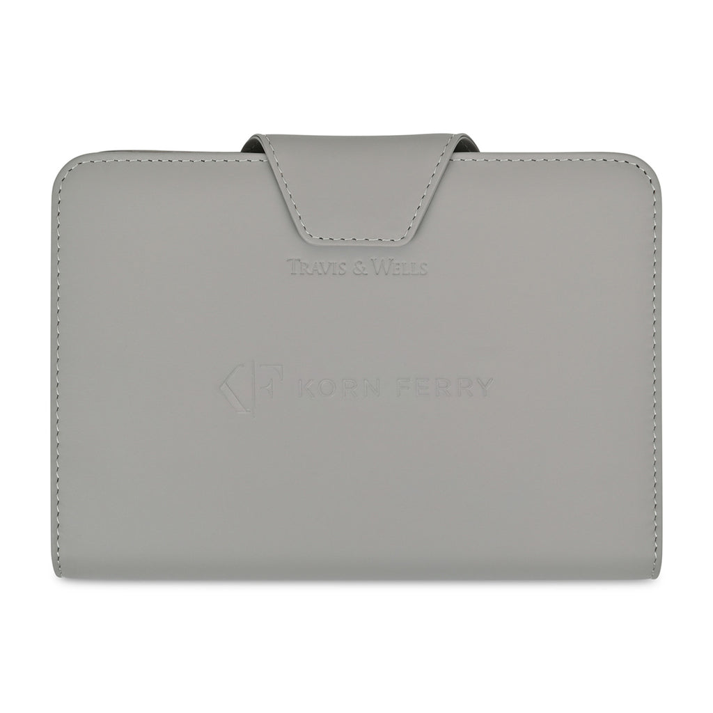 Envoy Junior Leather Padfolio with Magnetic Close Debossing - Taupe - View 1