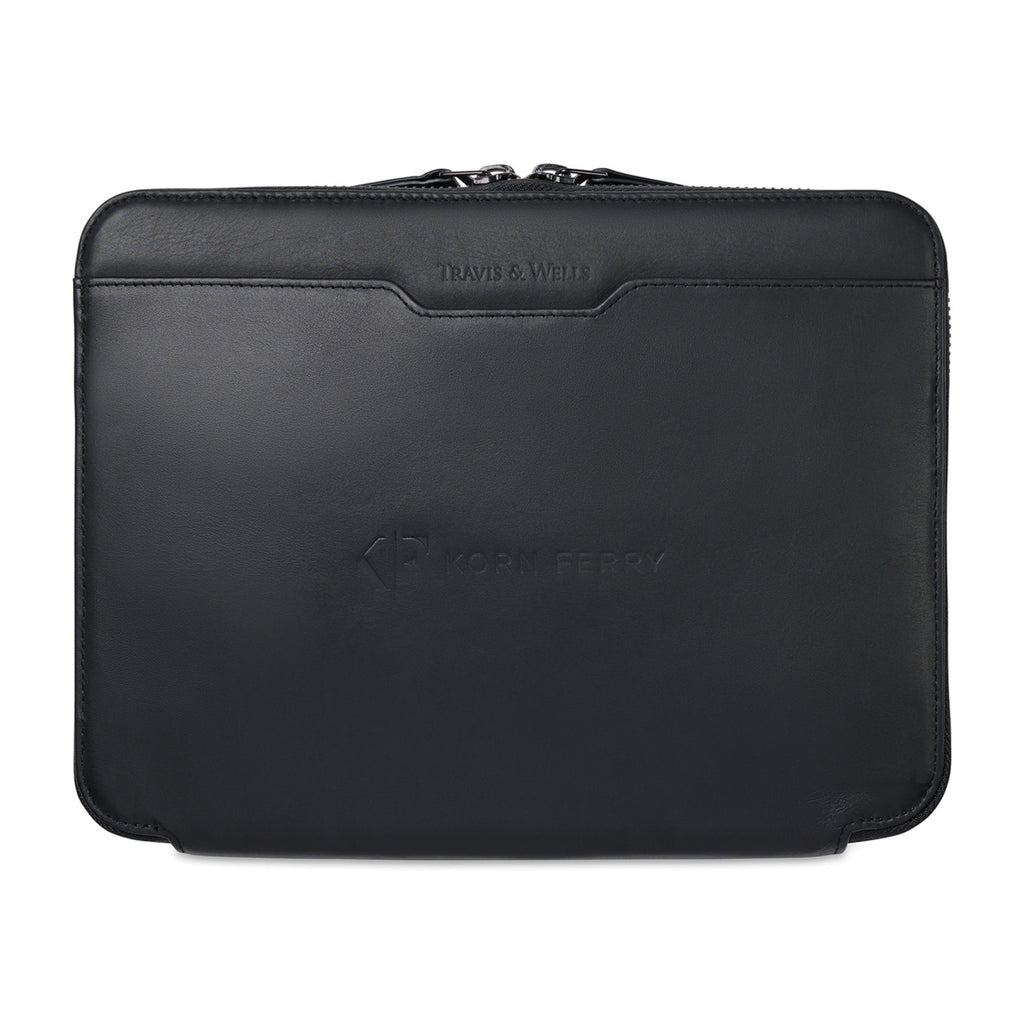 Envoy Junior Tech Folio in Top Grain Leather - Black - View 1