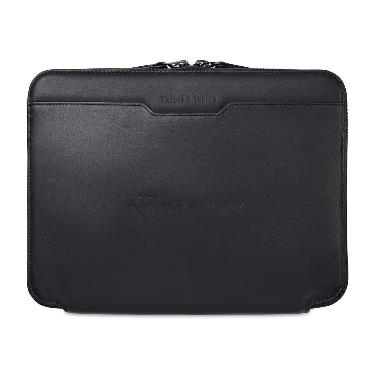 Envoy Junior Tech Folio in Top Grain Leather - Black - View 1