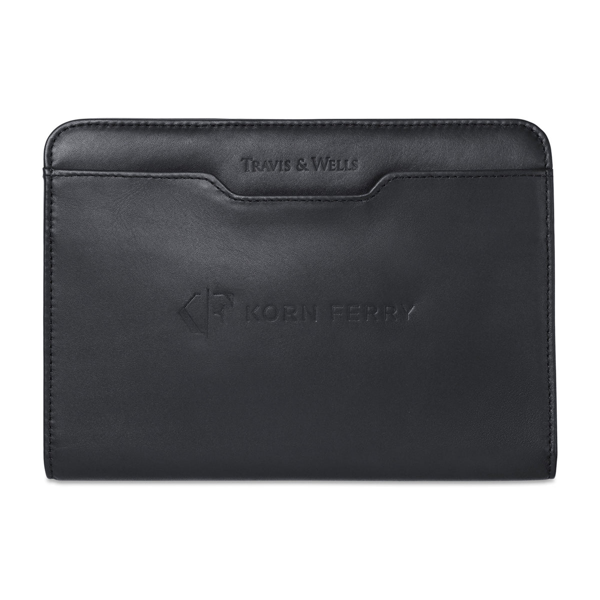 Envoy Junior Writing Pad in Top Grain Leather Debossing - Black - View 1