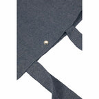 Eon Recycled Cotton Tote with Snap Closure, 5 oz Embroidery - Navy - Detail