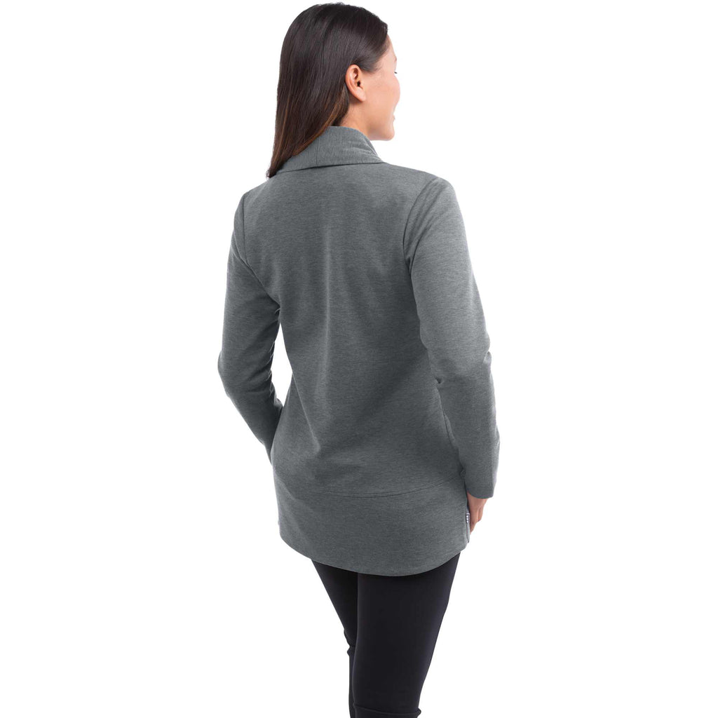 Equinox Shawl Collar Knit Cardigan for Women Transfer - Heather Dark Charcoal - Back Flat