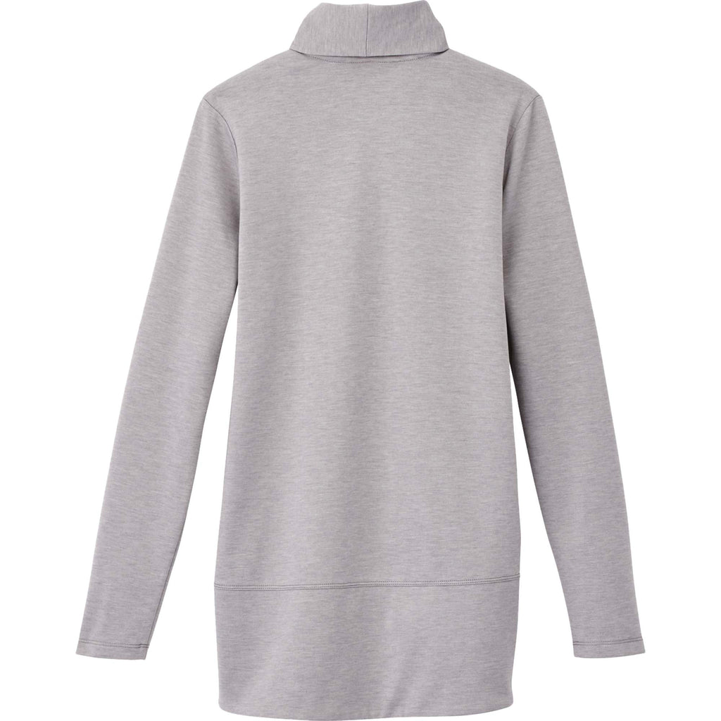 Equinox Shawl Collar Knit Cardigan for Women Transfer - Heather Grey - Back Flat