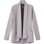 Equinox Shawl Collar Knit Cardigan for Women Transfer - Heather Grey - Front Flat