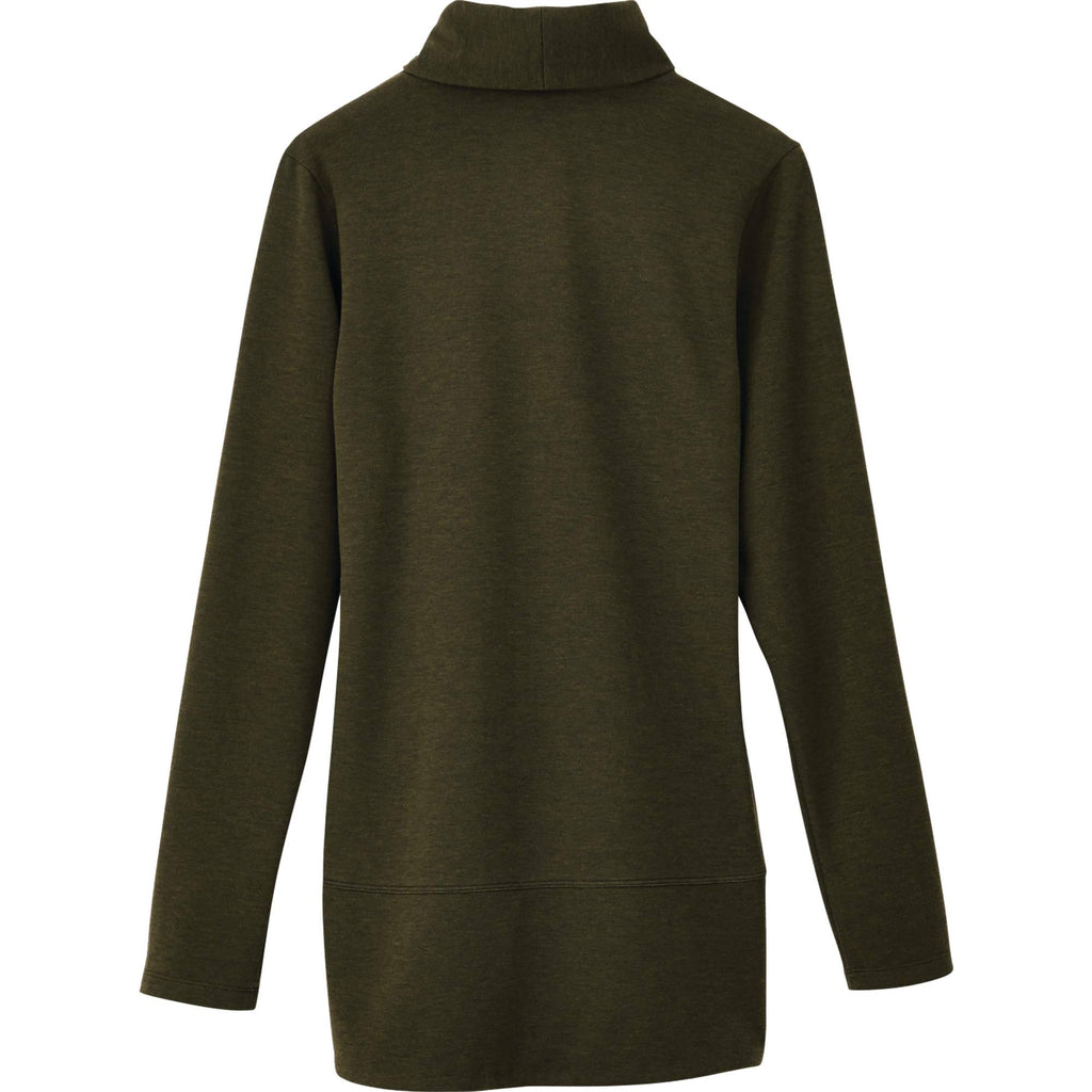 Equinox Shawl Collar Knit Cardigan for Women Transfer - Loden Heather - Back Flat