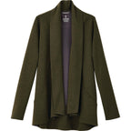 Equinox Shawl Collar Knit Cardigan for Women Transfer - Loden Heather - Front Flat