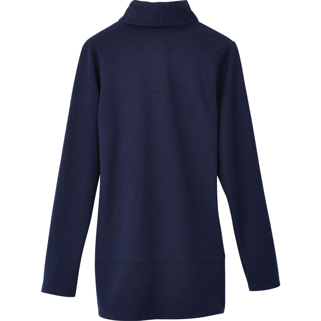 Equinox Shawl Collar Knit Cardigan for Women Transfer - Metro Blue Heather - Back Flat