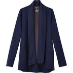 Equinox Shawl Collar Knit Cardigan for Women Transfer - Metro Blue Heather - Front Flat