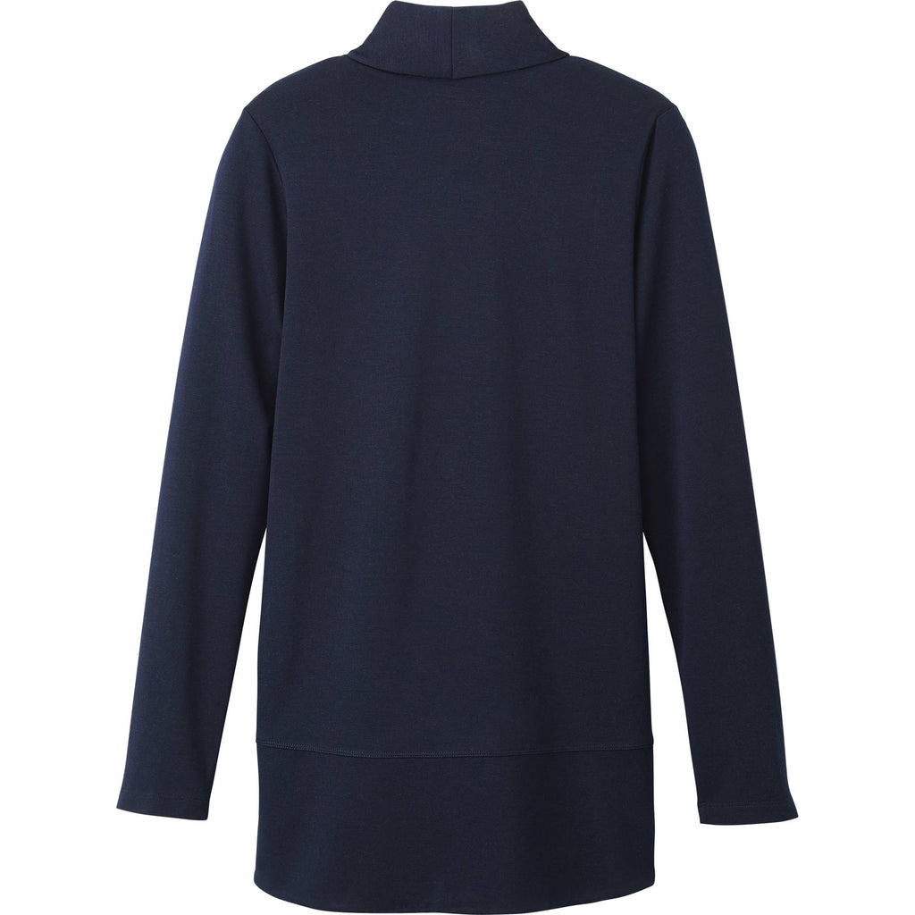 Equinox Shawl Collar Knit Cardigan for Women Transfer - Navy Heather - Back Flat 2
