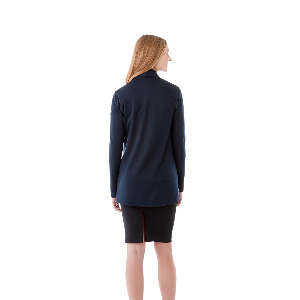Equinox Shawl Collar Knit Cardigan for Women Transfer - Navy Heather - Back Flat