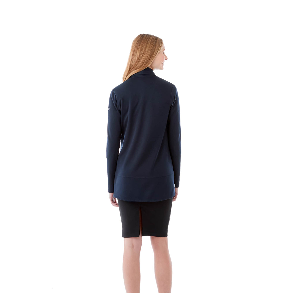 Equinox Shawl Collar Knit Cardigan for Women Transfer - Navy Heather - Back Flat