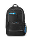 Essence Polyester Backpack with Front Zip Pocket Transfer - Black - View 1