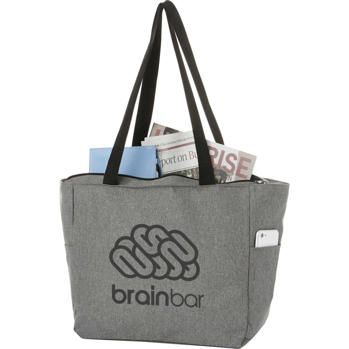 Essential Convention Tote with Zip Top - Graphite - Photo
