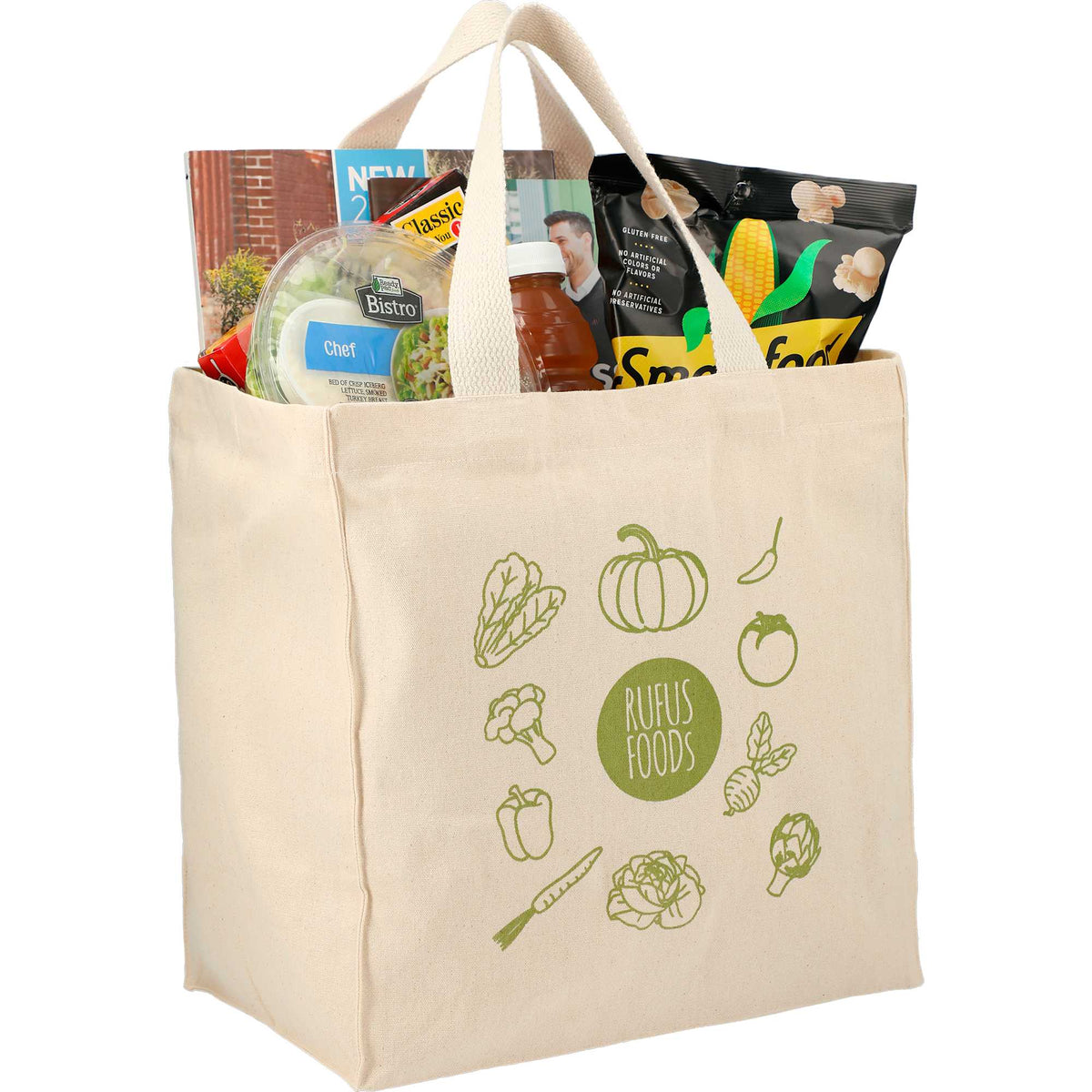 Essential Cotton Grocery Tote, 8 oz Transfer - Natural - Photo