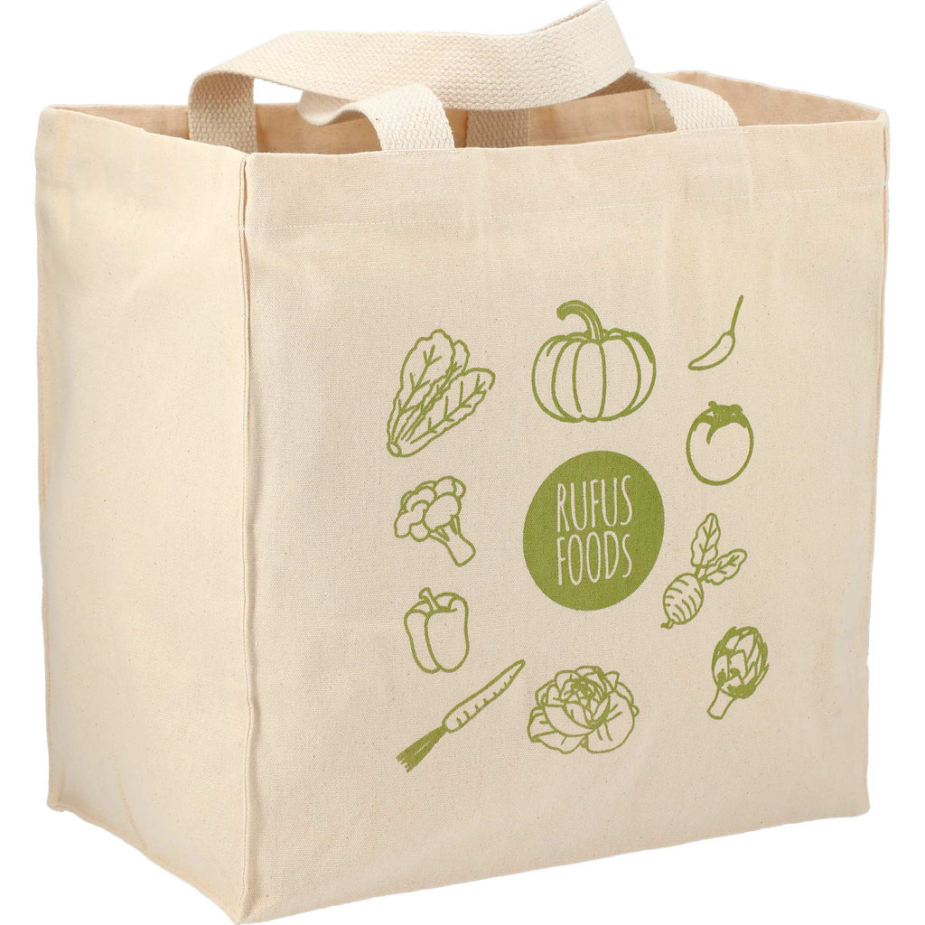 Essential Cotton Grocery Tote, 8 oz Transfer - Natural - Right Angle