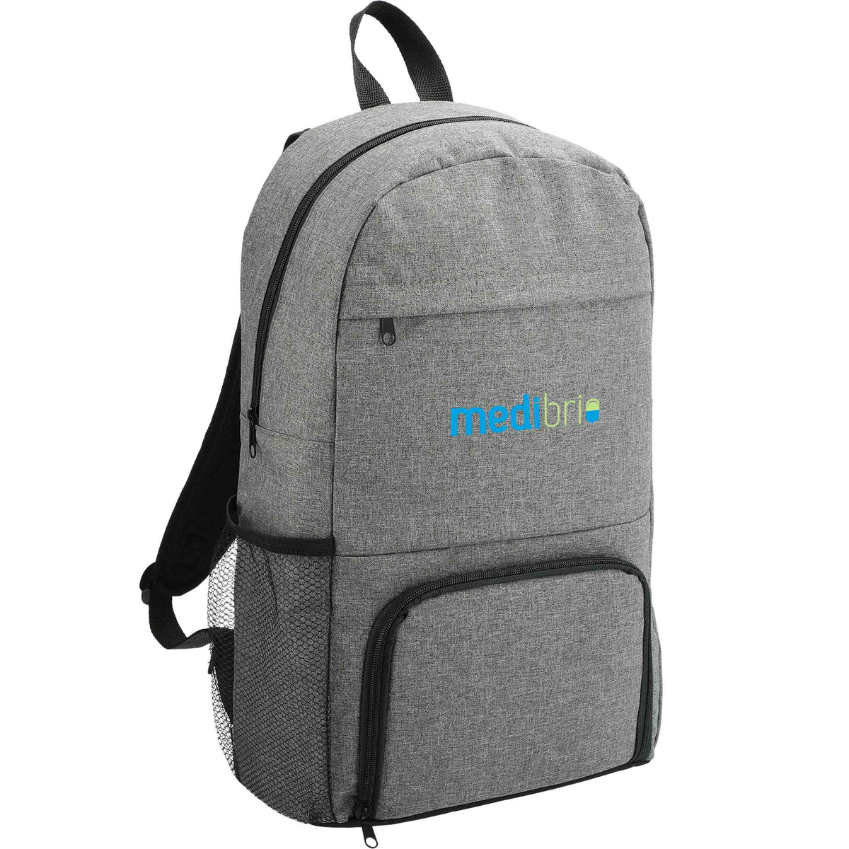 Essential Laptop Backpack with Insulated Pocket, 15 Inches - Graphite - Angled