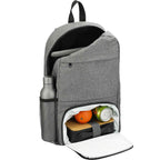 Essential Laptop Backpack with Insulated Pocket, 15 Inches - Graphite - Propped Full 2
