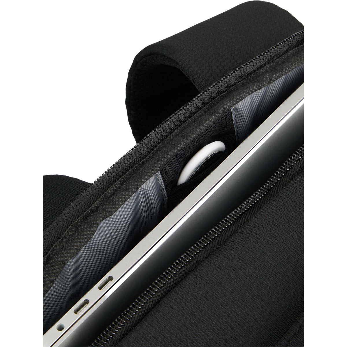 Essential Recycled Travel Backpack with Flat-Opening Main Embroidery - Black - Detail 2