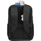 Essential Recycled Travel Backpack with Flat-Opening Main Transfer - Black - Back 2