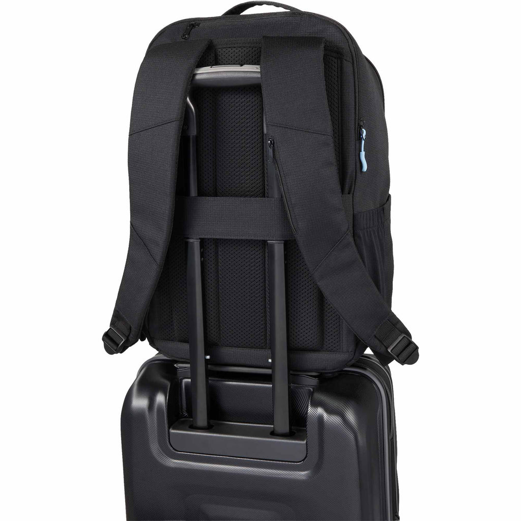 Essential Recycled Travel Backpack with Flat-Opening Main Transfer - Black - Detail 6