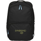 Essential Recycled Travel Backpack with Flat-Opening Main Transfer - Black - Front