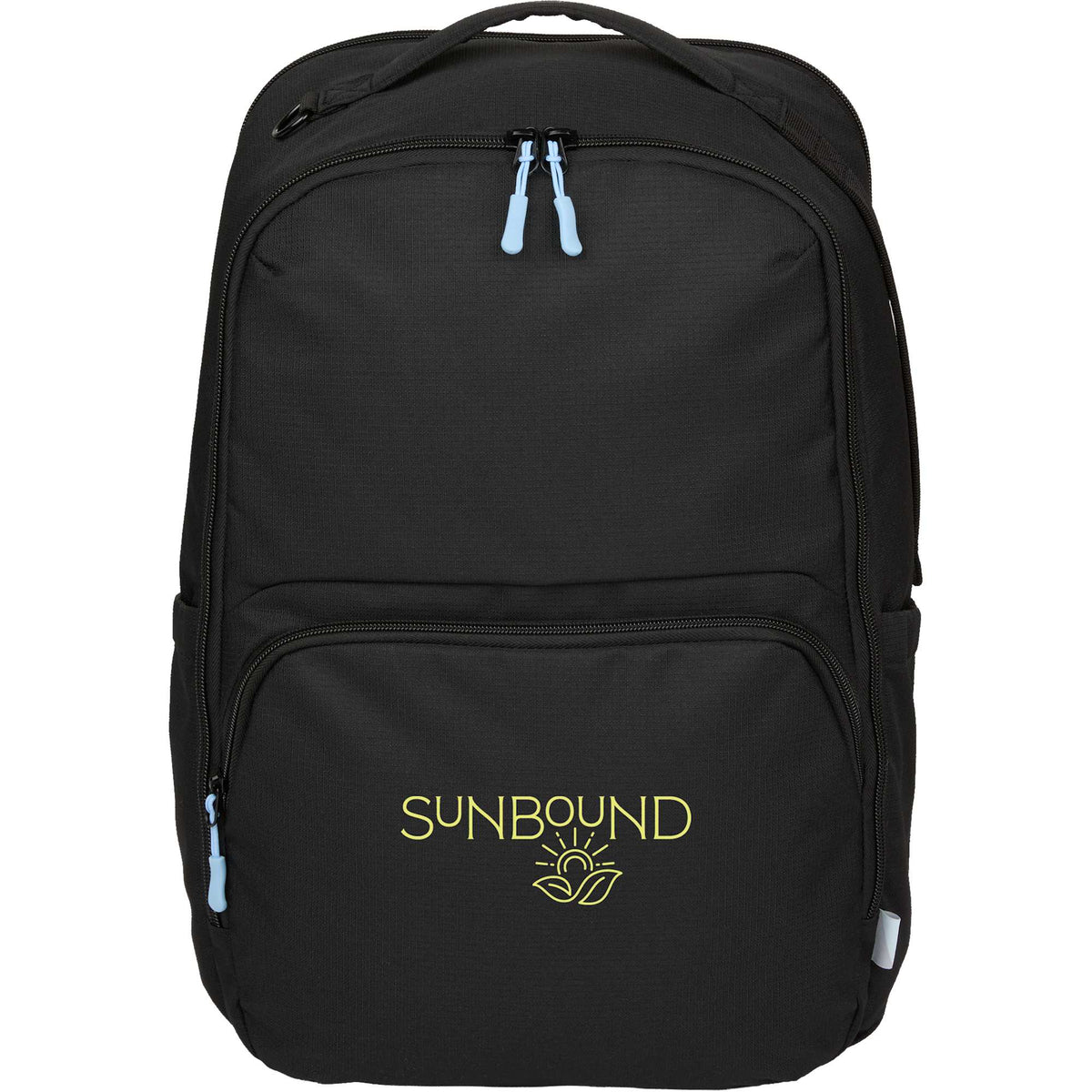 Essential Recycled Travel Backpack with Flat-Opening Main Transfer - Black - Front
