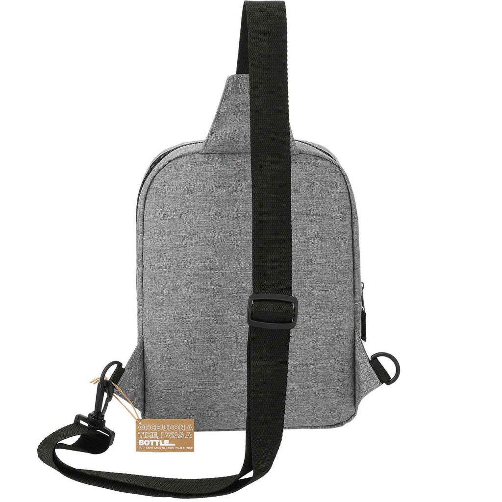 Essentials Insulated Sling Bag in Recycled Polyester Embroidery - Graphite - Back