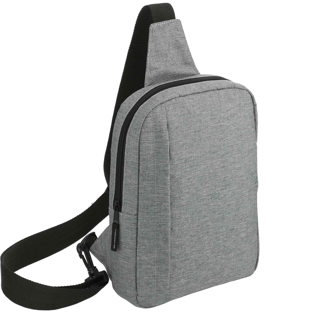 Essentials Insulated Sling Bag in Recycled Polyester Embroidery - Graphite - Right Angle 4