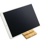 Estand Bamboo Phone and Tablet Stand with Two Slots Full Color - Natural - Right Angle 3