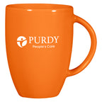 Europa Mug, 12 oz - Orange - Ceramic